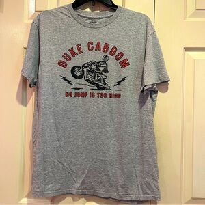 Disney Duke Caboom Toy Story 4 Pixar T-Shirt Size L No Jump is too High
